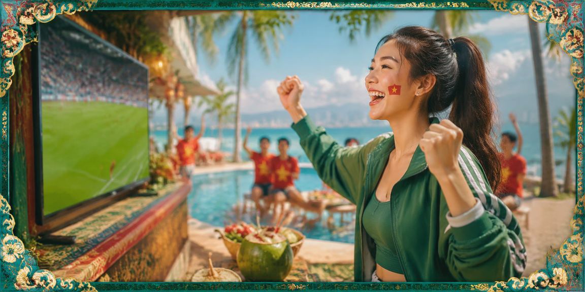 Không khí lễ hội cá cược tại Nha Trang với màn hình hiển thị kèo thể thao và casino trực tuyến